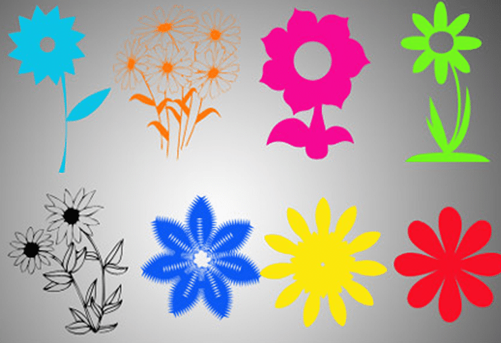 20 Photoshop Floral Shapes