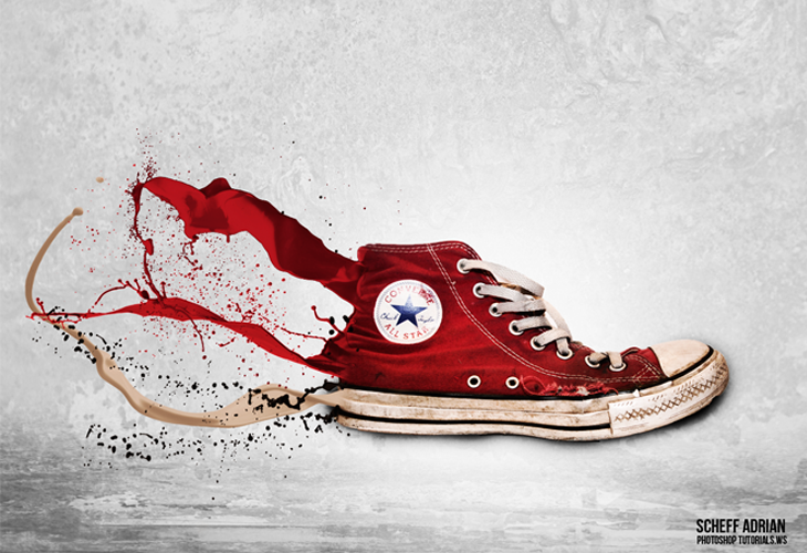 How to Create an Awesome Splashing Sneaker in Photoshop