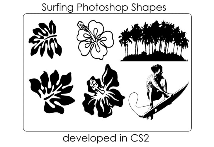 Surfing Themed Shapes