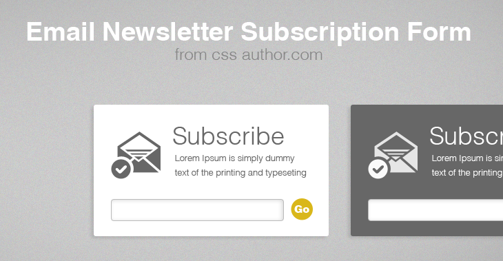 Beautiful Free Email Newsletter Subscription Form Psd Download 