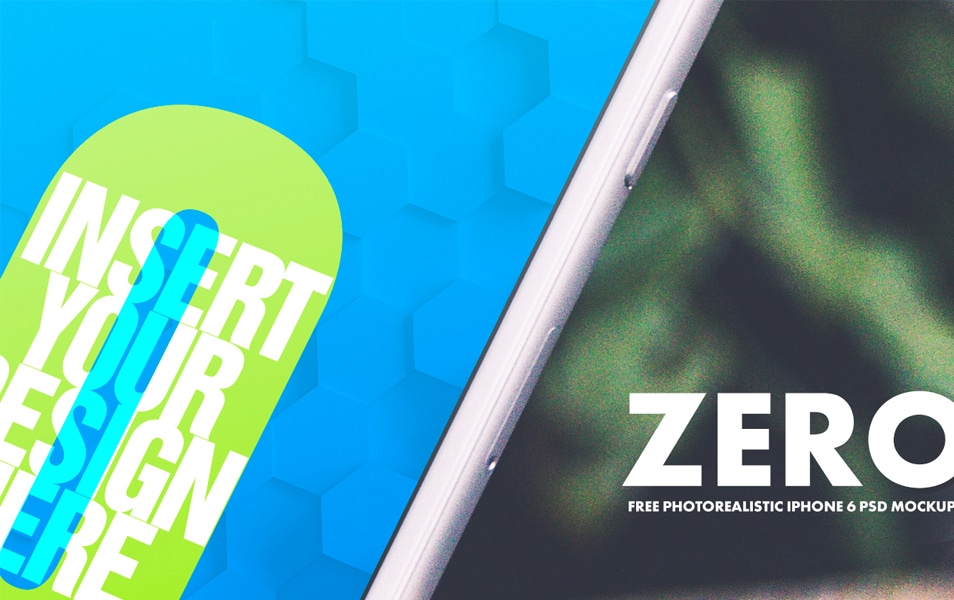 Zero – Free iPhone 6 PSD MockUps Template