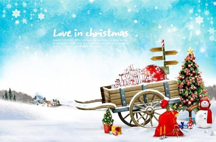 Free Christmas Greeting cards, Icons ,Decorative Elements,Backgrounds(PSD, AI) | YOU DESIGNERS