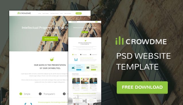icrowdme PSD Website Template