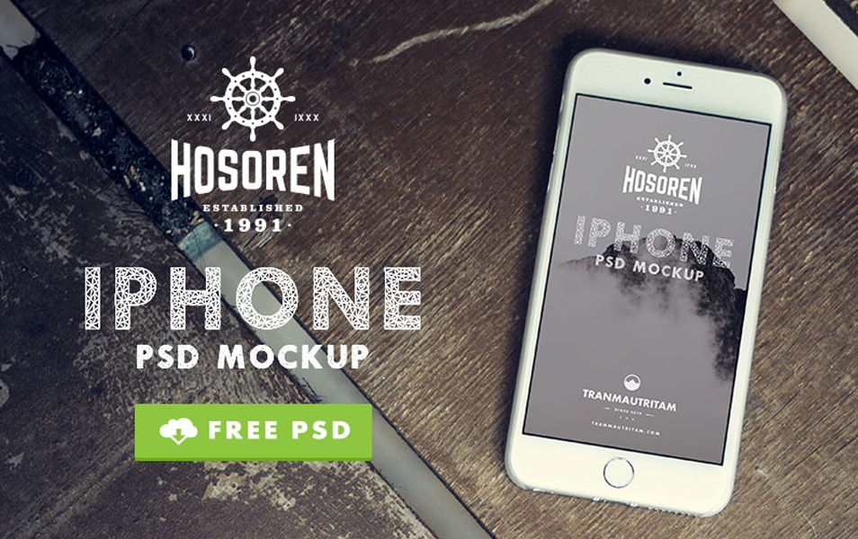 Hosoren – 10 Photorealistic iPhone 6 Free PSD Mockups