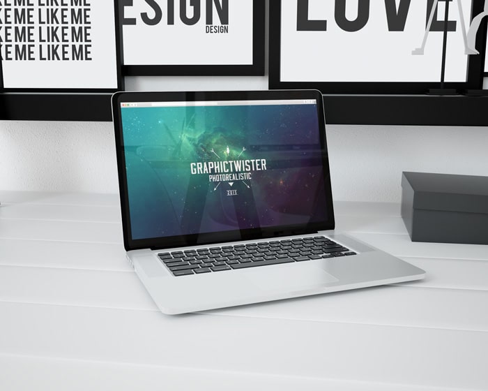 MacBook Pro Workspace Mockup