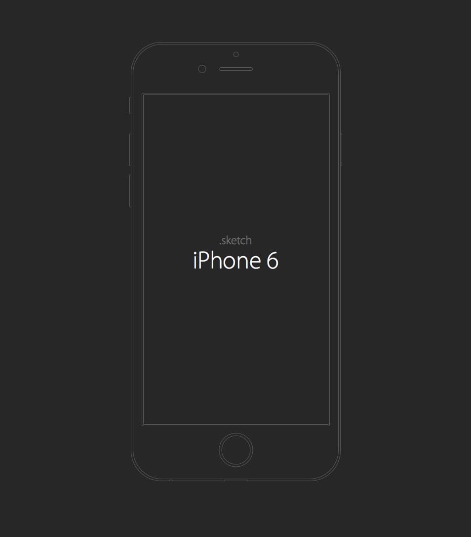 iPhone 6 wireframe sketch
