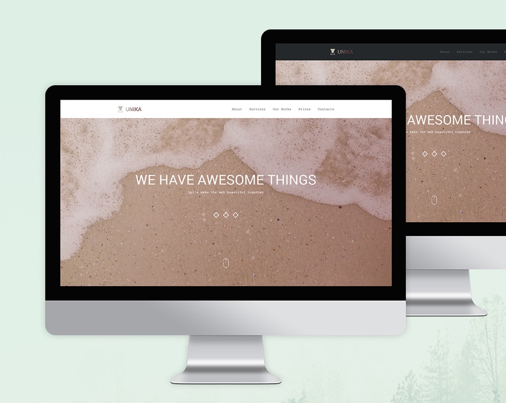 Free Single Page Website Templates PSD CSS Author