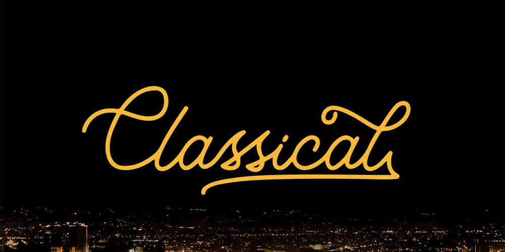 Classical Monoline Script Font