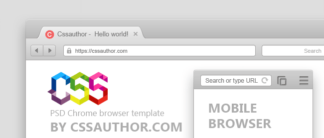 Free Download PSD Mobile and Desktop Browser Template for Google Chrome ...