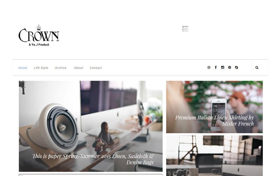 Crown Responsive Blogger Template