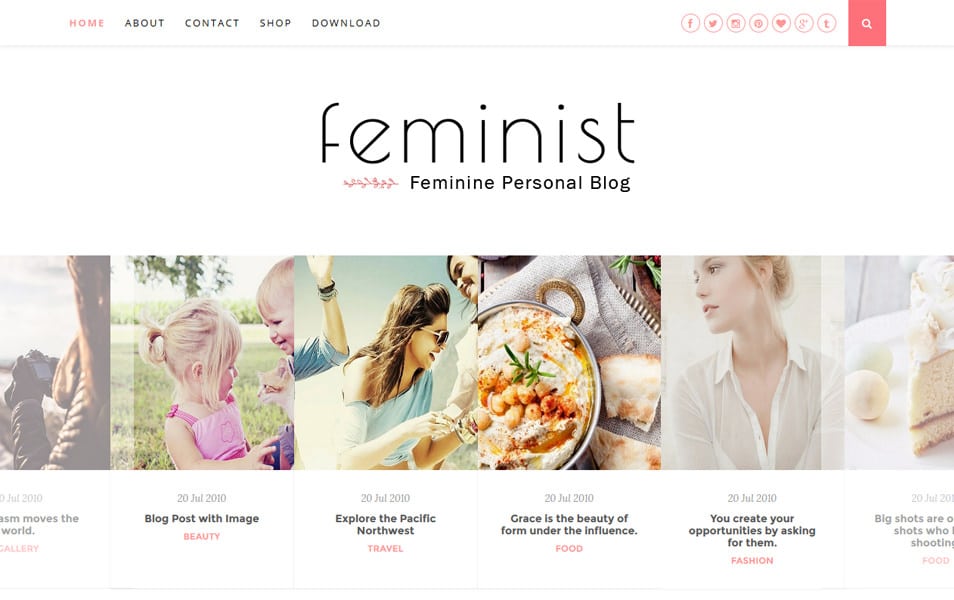 Feminist Clean & Responsive Blogger Template