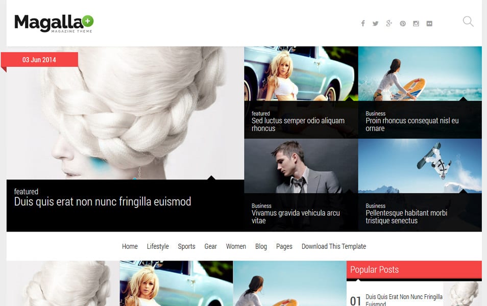 Magalla Responsive Blogger Template