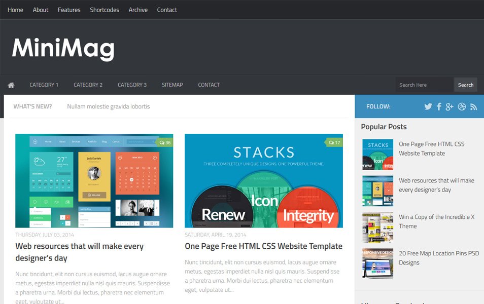 MiniMag Responsive Blogger Template