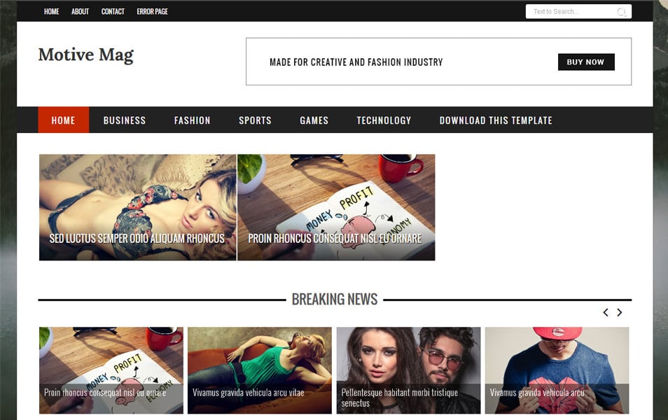 Motive Mag Responsive Blogger Template