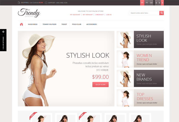 Trendy Responsive Magento Theme - cssauthor.com