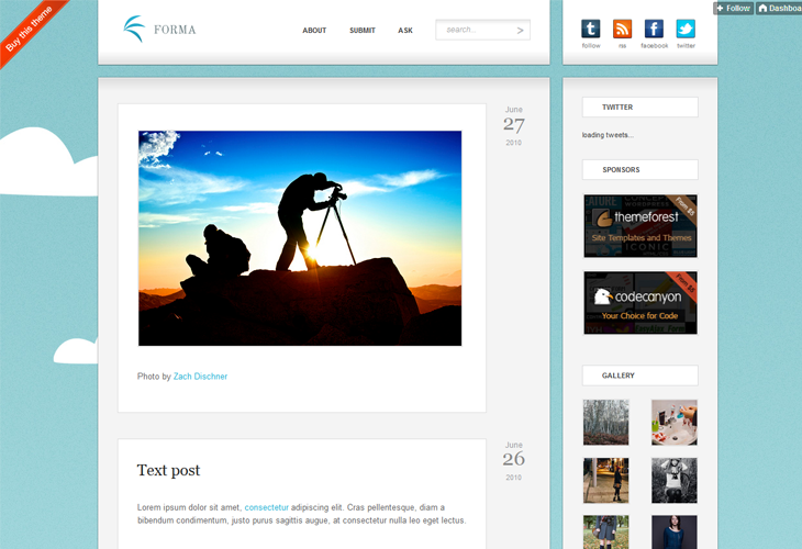 Forma - Premium Tumblr Theme