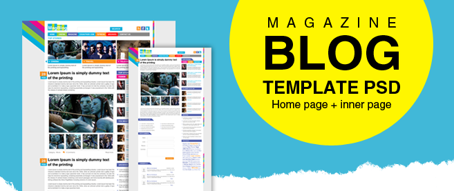 Download Premium Magazine Blog Template Psd For Free Download Freebie No 43 PSD Mockup Templates