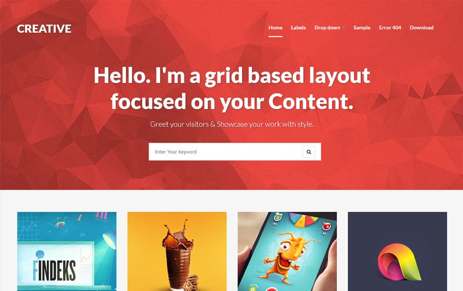 Creative - Clean & Responsive Blogger Template