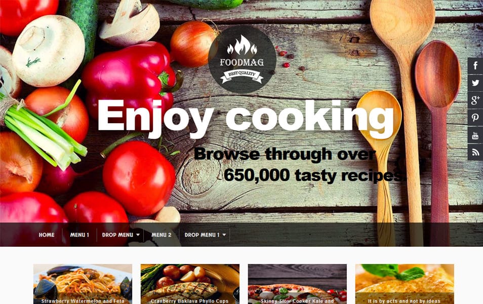 Foodmag Responsive Blogger Template