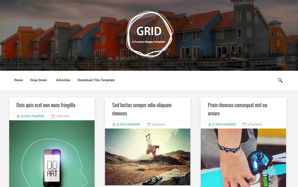 Grid Responsive Blogger Template