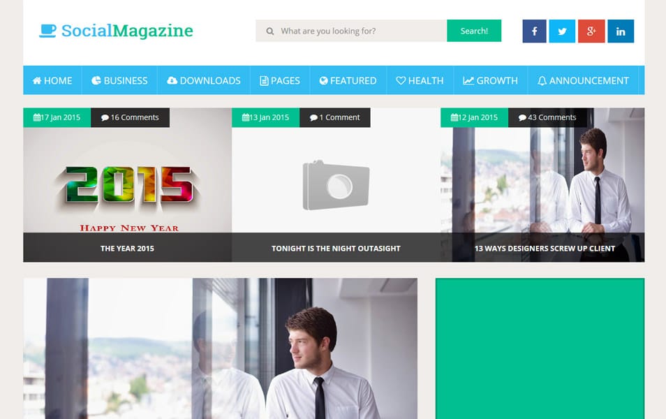 Social Mag Responsive Blogger Template