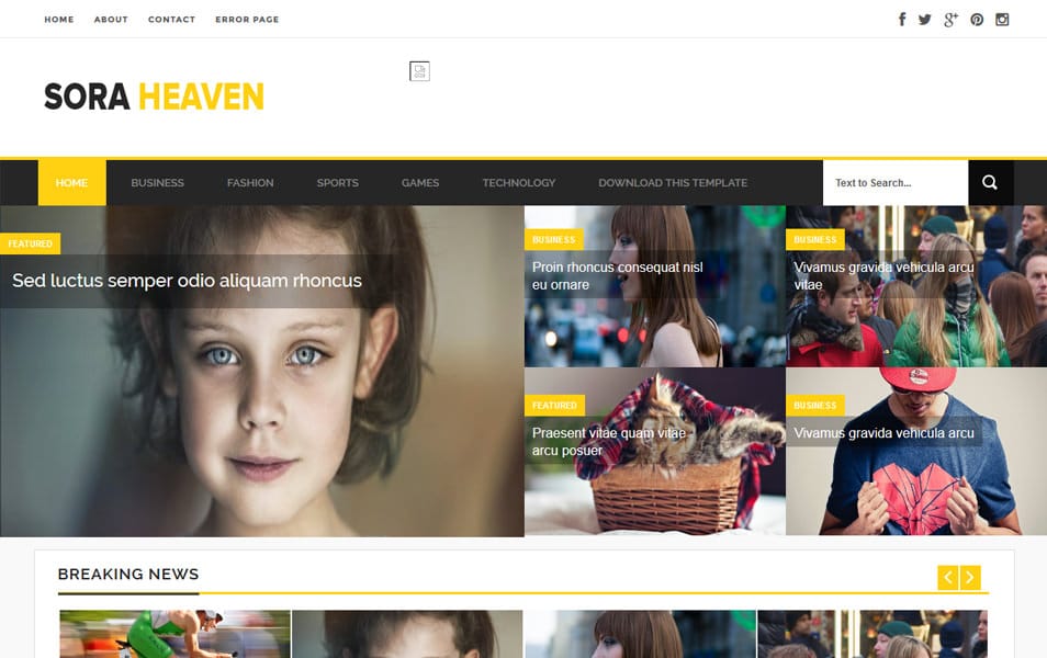 Sora Heaven Responsive Blogger Template