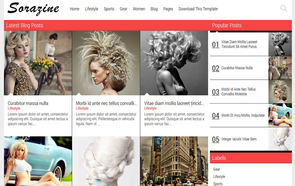 Sorazine Responsive Gallery Blogger Template