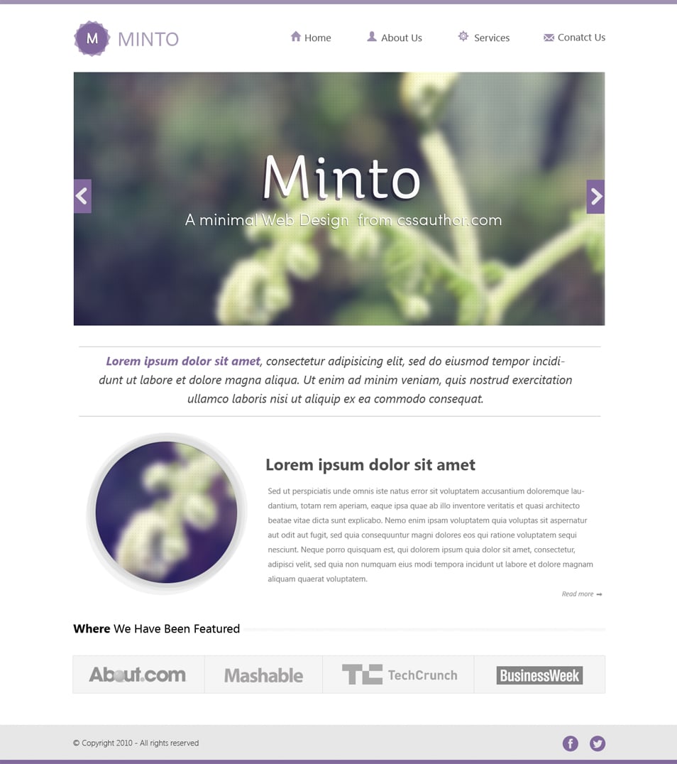 minimal css templates free download