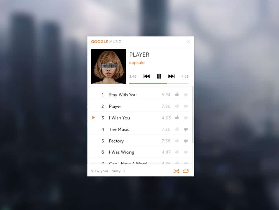 Download 175+ Free Music Player UI PSD Templates