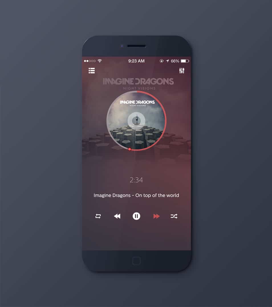 Download 175+ Free Music Player UI PSD Templates