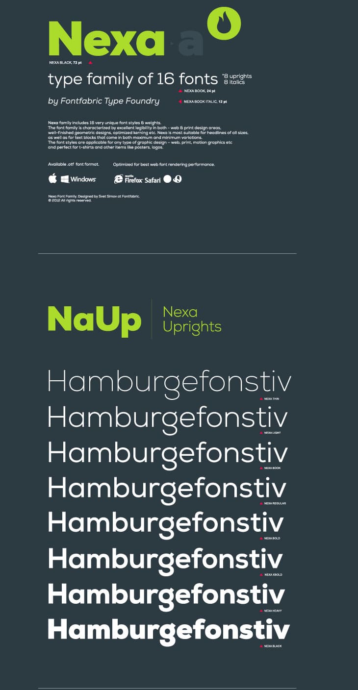 Font family download