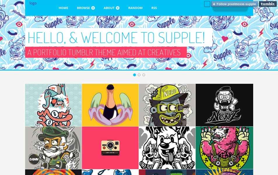 Supple - A Portfolio Theme for Tumblr