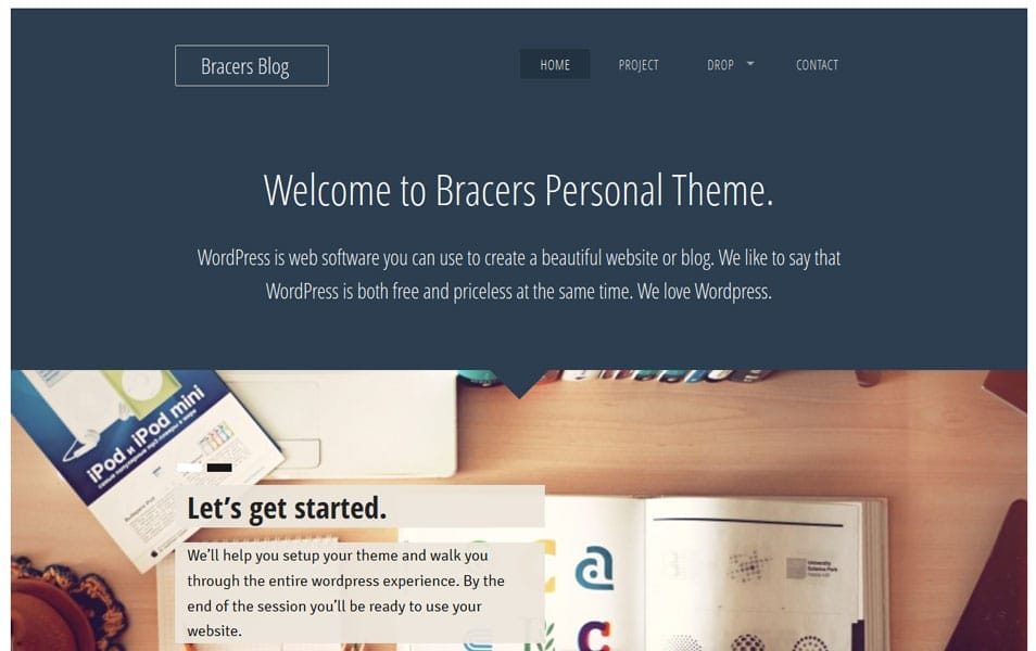 Bracers Personal - Minimal Blog WordPress Theme