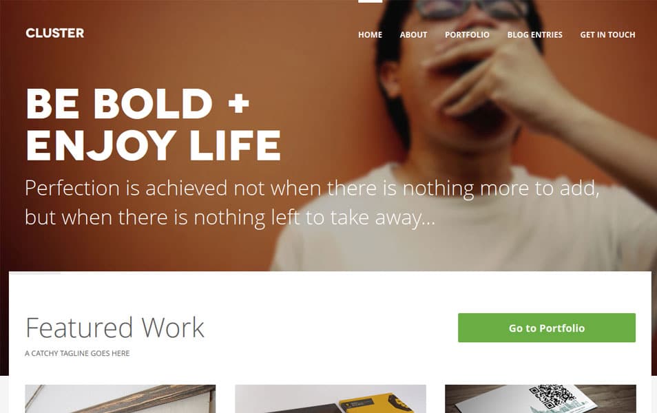 Cluster - A Bold Portfolio WordPress Theme