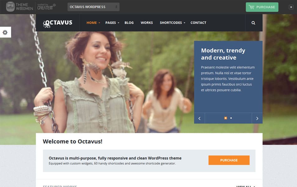 Octavus Responsive Portfolio WP Theme