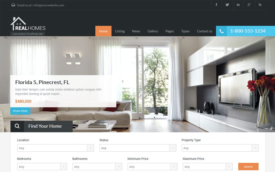 Real Homes - WordPress Real Estate Theme