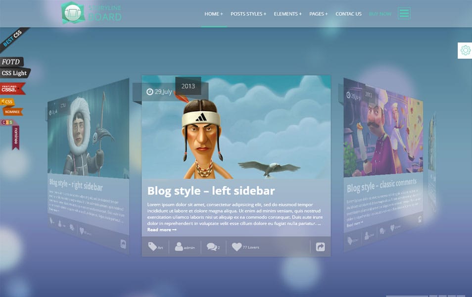 Storyline Board WordPress Theme