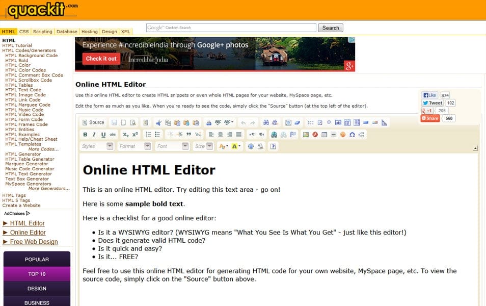 web editor free