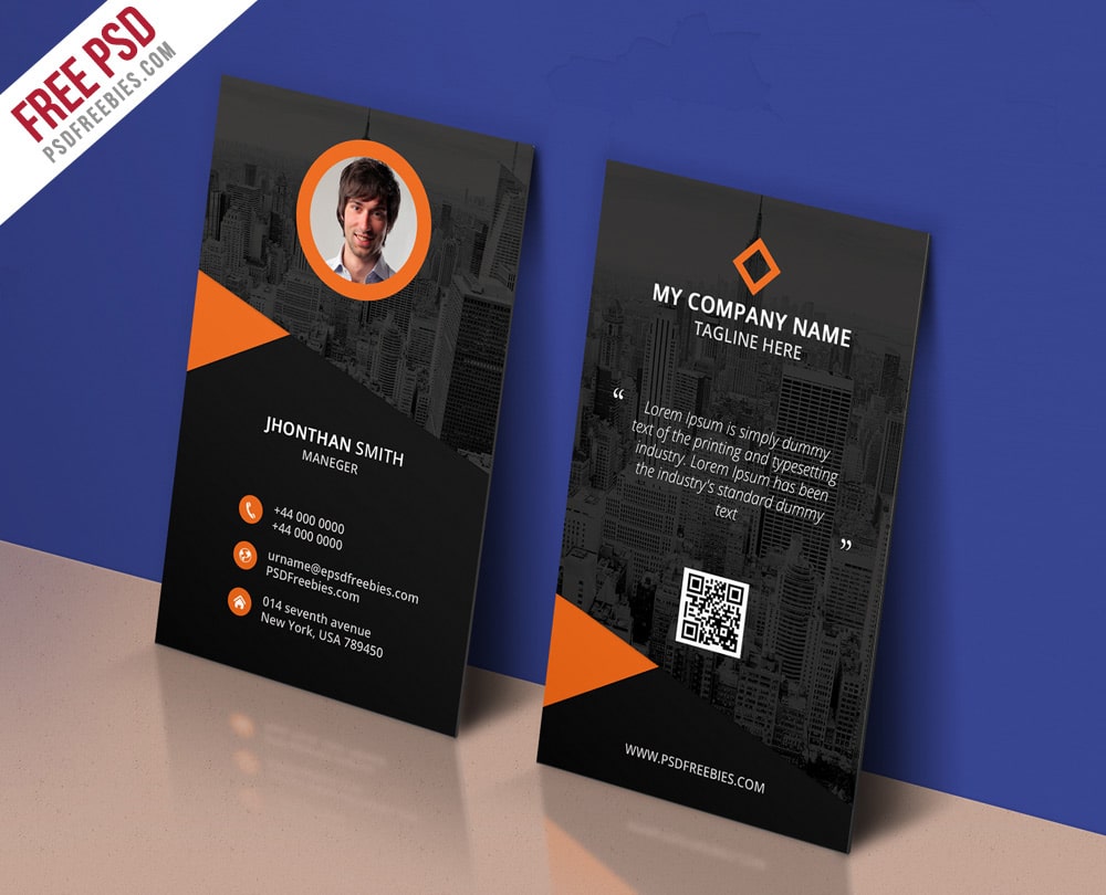 free download business card psd template 2018 it technology