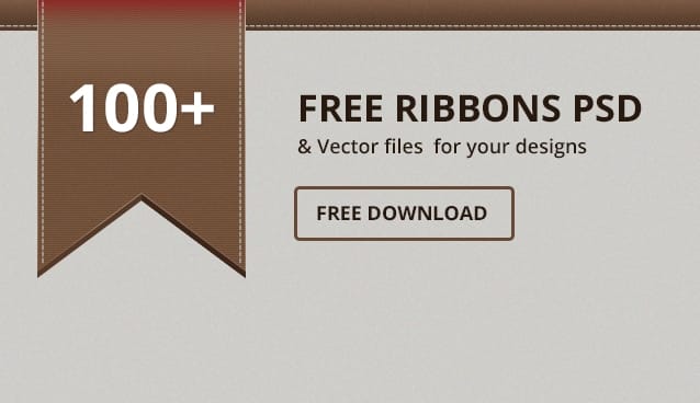 Download 100 Free Ribbons Psd Vector Files For Your Designs Css Author PSD Mockup Templates