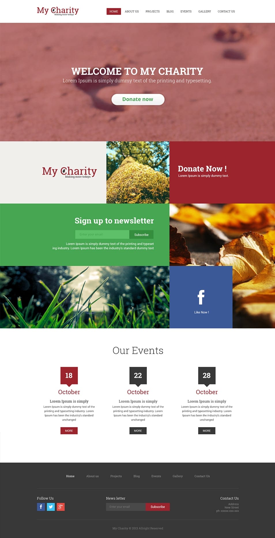 Free Charity Website Template PSD cssauthor