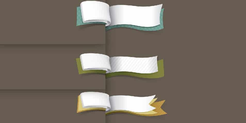 100 Free Ribbons PSD Vector  Files For Your Designs 
