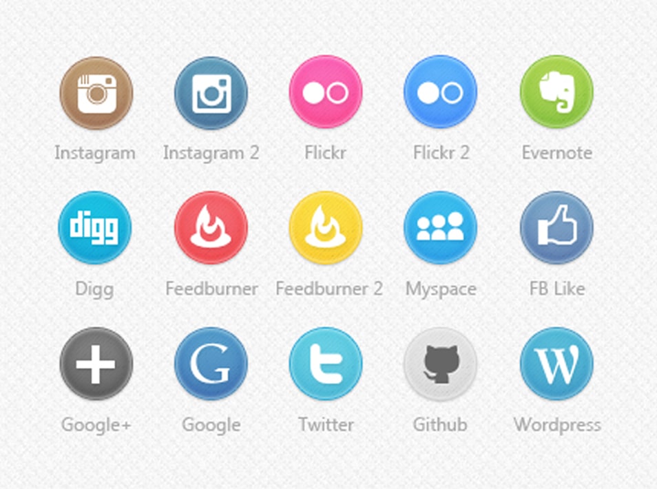 500+ High Quality Free Social Media Icon Sets