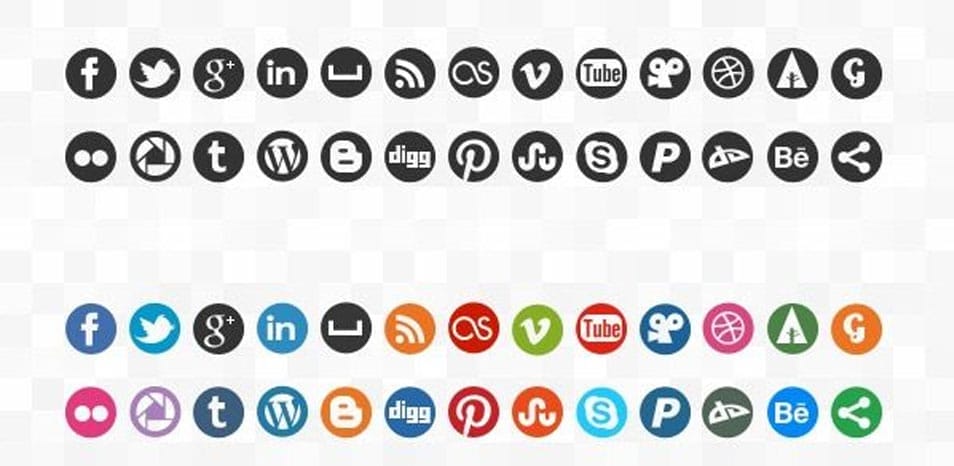 500+ High Quality Free Social Media Icon Sets