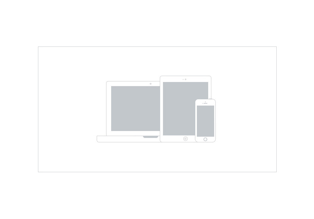 Apple Devices Wireframe PSD