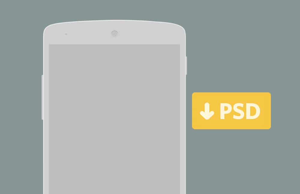 Free Nexus 5 Wireframe PSD 