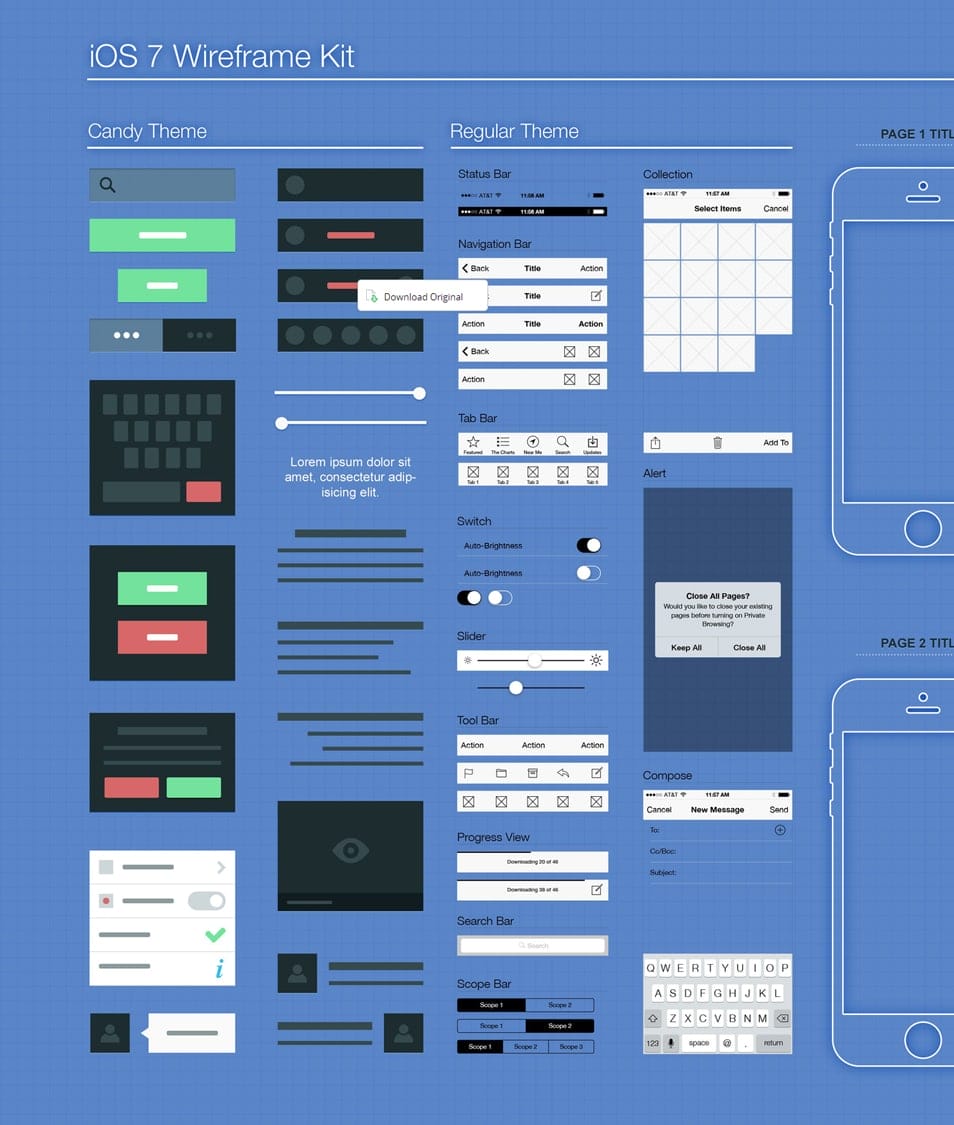 iOS7 Wireframe