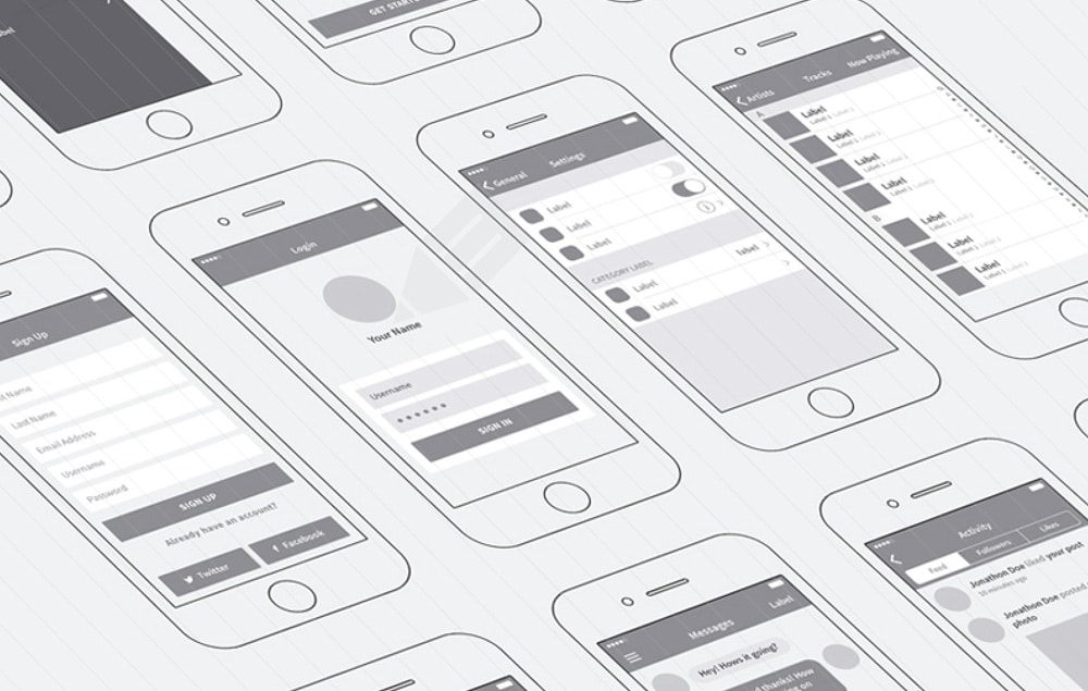 iphone wireframe psd