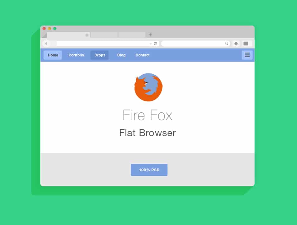 Flat Psd Browsers Set