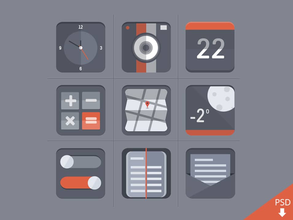 180 Free Flat Icon Sets Css Author